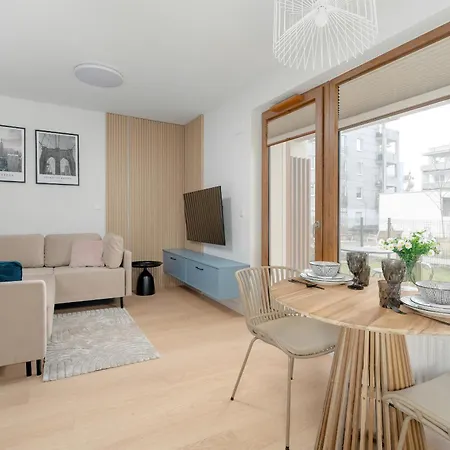 Pastel Blue Grunwald With Garden & Parking By Renters Apartment Poznan